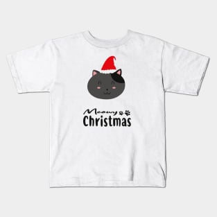 Meowy Christmas Kawaii Cat. Kids T-Shirt